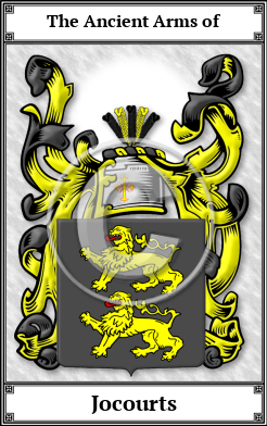 Jocourts Family Crest Download (JPG) Book Plated - 600 DPI