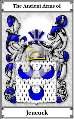 Jeacock Family Crest Download (JPG)  Book Plated - 150 DPI