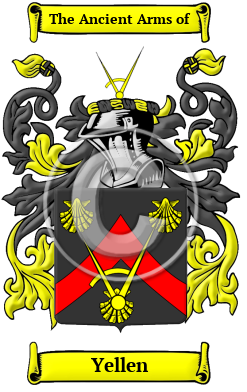 Yellen Family Crest Download (JPG) Heritage Series - 600 DPI