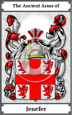 Jenefer Family Crest Download (JPG)  Book Plated - 150 DPI