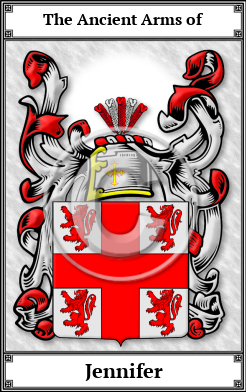 Jennifer Family Crest Download (JPG)  Book Plated - 150 DPI
