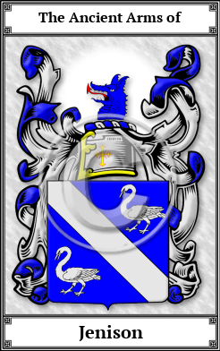 Jenison Family Crest Download (JPG)  Book Plated - 150 DPI