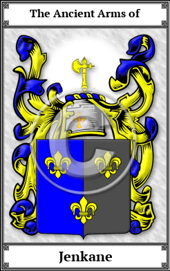 Jenkane Family Crest Download (JPG)  Book Plated - 150 DPI