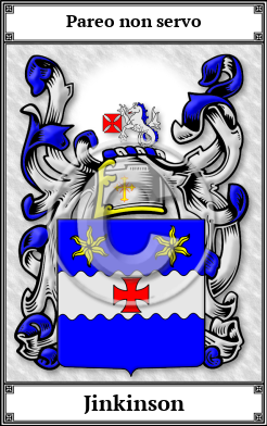 Jinkinson Family Crest Download (JPG)  Book Plated - 150 DPI