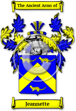 Jeannette Family Crest Download (jpg) Legacy Series - 150 DPI