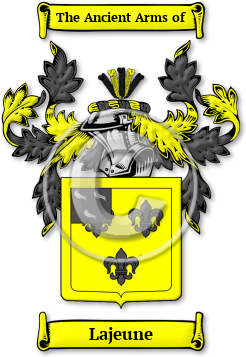 Lajeune Family Crest Download (jpg) Legacy Series - 150 DPI