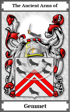 Gemmet Family Crest Download (JPG)  Book Plated - 150 DPI