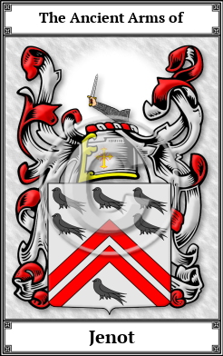 Jenot Family Crest Download (JPG)  Book Plated - 150 DPI