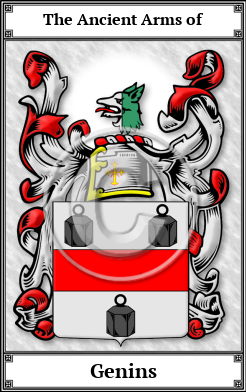 Genins Family Crest Download (JPG)  Book Plated - 150 DPI