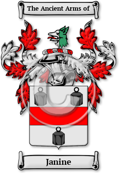 Janine Family Crest Download (jpg) Legacy Series - 150 DPI