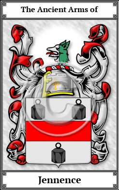 Jennence Family Crest Download (JPG)  Book Plated - 150 DPI