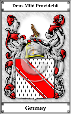 Gennay Family Crest Download (JPG)  Book Plated - 150 DPI