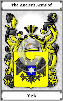 Yek Family Crest Download (JPG)  Book Plated - 150 DPI