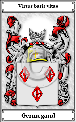 Germegand Family Crest Download (JPG)  Book Plated - 150 DPI