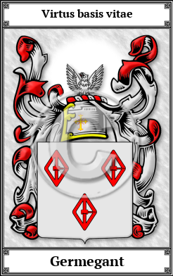 Germegant Family Crest Download (JPG)  Book Plated - 150 DPI