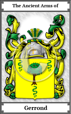 Gerrond Family Crest Download (JPG)  Book Plated - 150 DPI