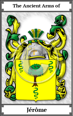 Jérôme Family Crest Download (JPG)  Book Plated - 150 DPI