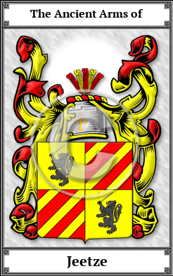 Jeetze Family Crest Download (JPG) Book Plated - 600 DPI