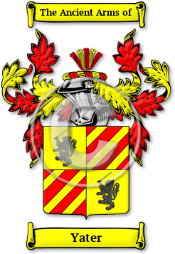 Yater Family Crest Download (jpg) Legacy Series - 150 DPI