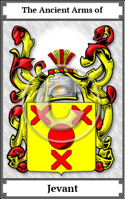 Jevant Family Crest Download (JPG) Book Plated - 600 DPI
