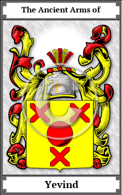 Yevind Family Crest Download (JPG)  Book Plated - 150 DPI