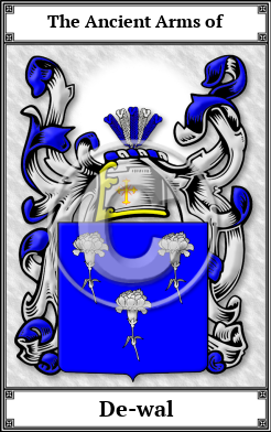 De-wal Family Crest Download (JPG)  Book Plated - 150 DPI