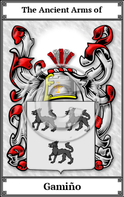 Gamiño Family Crest Download (JPG) Book Plated - 600 DPI