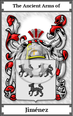 Jiménez Family Crest Download (JPG) Book Plated - 600 DPI