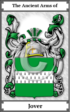 Jover Family Crest Download (JPG)  Book Plated - 150 DPI