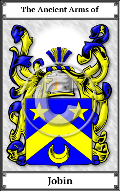 Jobin Family Crest Download (JPG)  Book Plated - 150 DPI