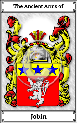 Jobin Family Crest Download (JPG)  Book Plated - 150 DPI