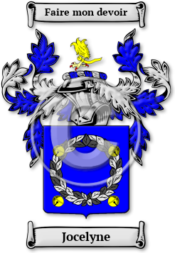 Jocelyne Family Crest Download (jpg) Legacy Series - 150 DPI
