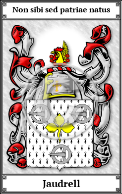 Jaudrell Family Crest Download (JPG)  Book Plated - 150 DPI