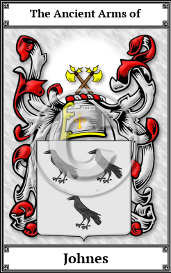 Johnes Family Crest Download (JPG)  Book Plated - 150 DPI