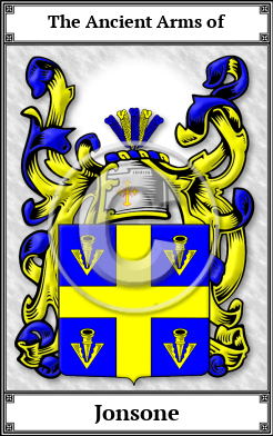 Jonsone Family Crest Download (JPG)  Book Plated - 150 DPI