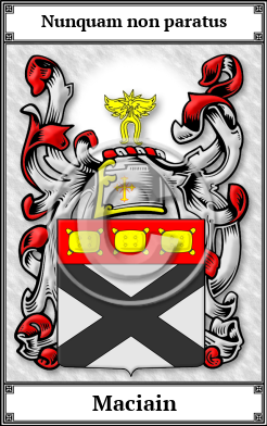 Maciain Family Crest Download (JPG) Book Plated - 600 DPI