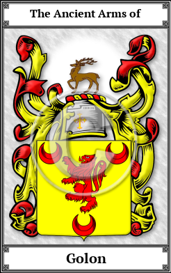 Golon Family Crest Download (JPG)  Book Plated - 150 DPI