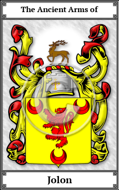 Jolon Family Crest Download (JPG)  Book Plated - 150 DPI