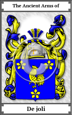 De joli Family Crest Download (JPG)  Book Plated - 150 DPI