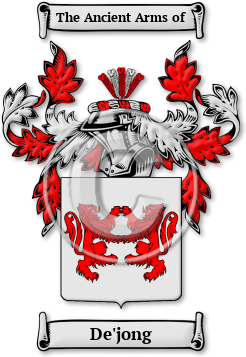 De'jong Family Crest Download (jpg) Legacy Series - 150 DPI