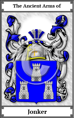 Jonker Family Crest Download (JPG)  Book Plated - 150 DPI