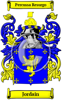 Jordain Family Crest/Coat of Arms