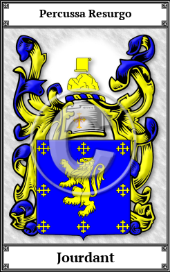 Jourdant Family Crest Download (JPG)  Book Plated - 150 DPI