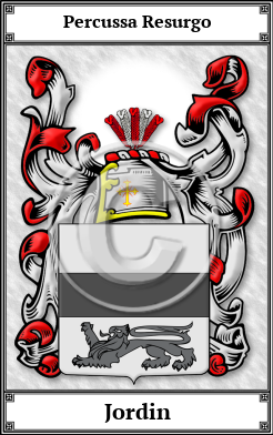 Jordin Family Crest Download (JPG) Book Plated - 600 DPI