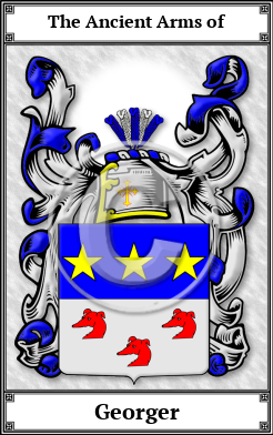 Georger Family Crest Download (JPG)  Book Plated - 150 DPI