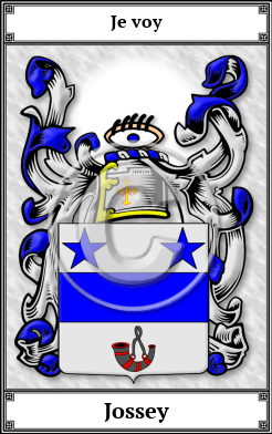 Jossey Family Crest Download (JPG) Book Plated - 600 DPI
