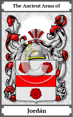 Jordán Family Crest Download (JPG)  Book Plated - 150 DPI