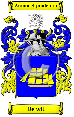 De wit Family Crest Download (jpg) Heritage Series - 150 DPI