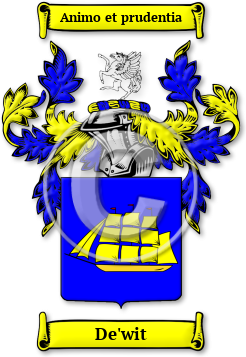 De'wit Family Crest Download (jpg) Legacy Series - 150 DPI