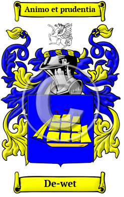 De-wet Family Crest Download (JPG) Heritage Series - 300 DPI